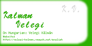 kalman velegi business card